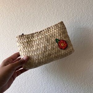 Handmade Straw Woven Coin Purse